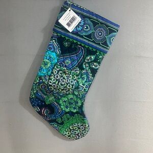 NWT Vera Bradley Christmas Stocking Blue Rhapsody